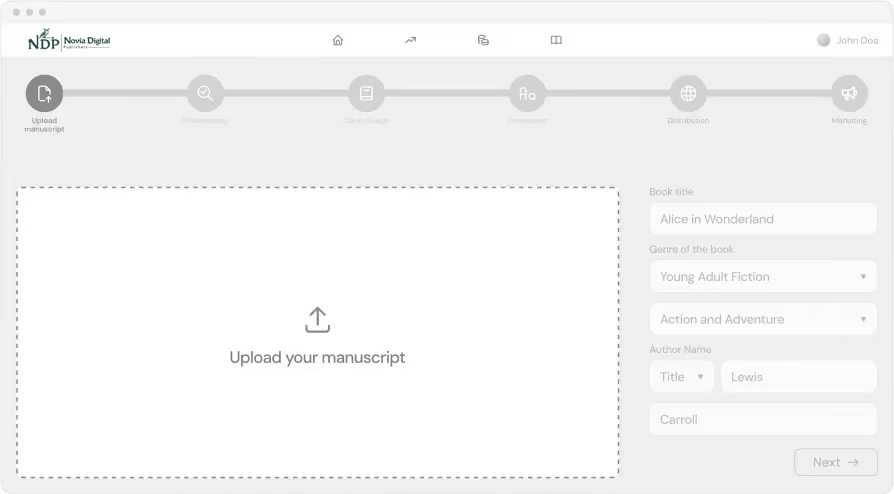 upload menuscript